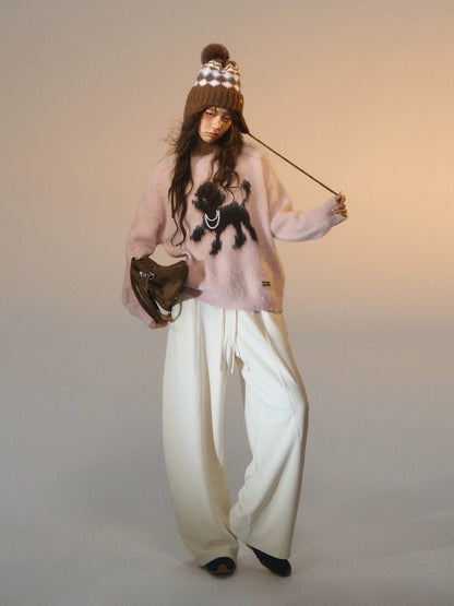 Playful-puppy Crewneck Sweater
