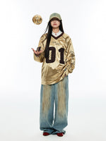 Vintage Mud‑Dye Straight‑leg Pants