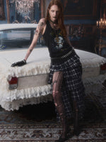 Plaid Deconstructed Maxi Skirt