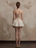 Apricot Corset Top & Skirt Set