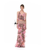 Floral Halter Skirt Set
