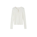Stripe Button Rib Top