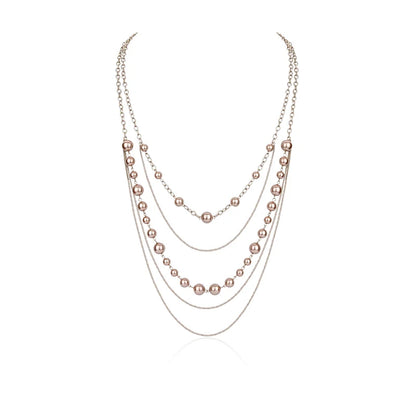 Retro Gold Long Pearl Sweater Chain