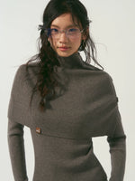 Black & Gray Layered Knit Top
