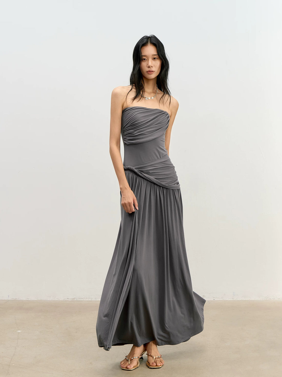 Lyocell Twist Maxi Dress