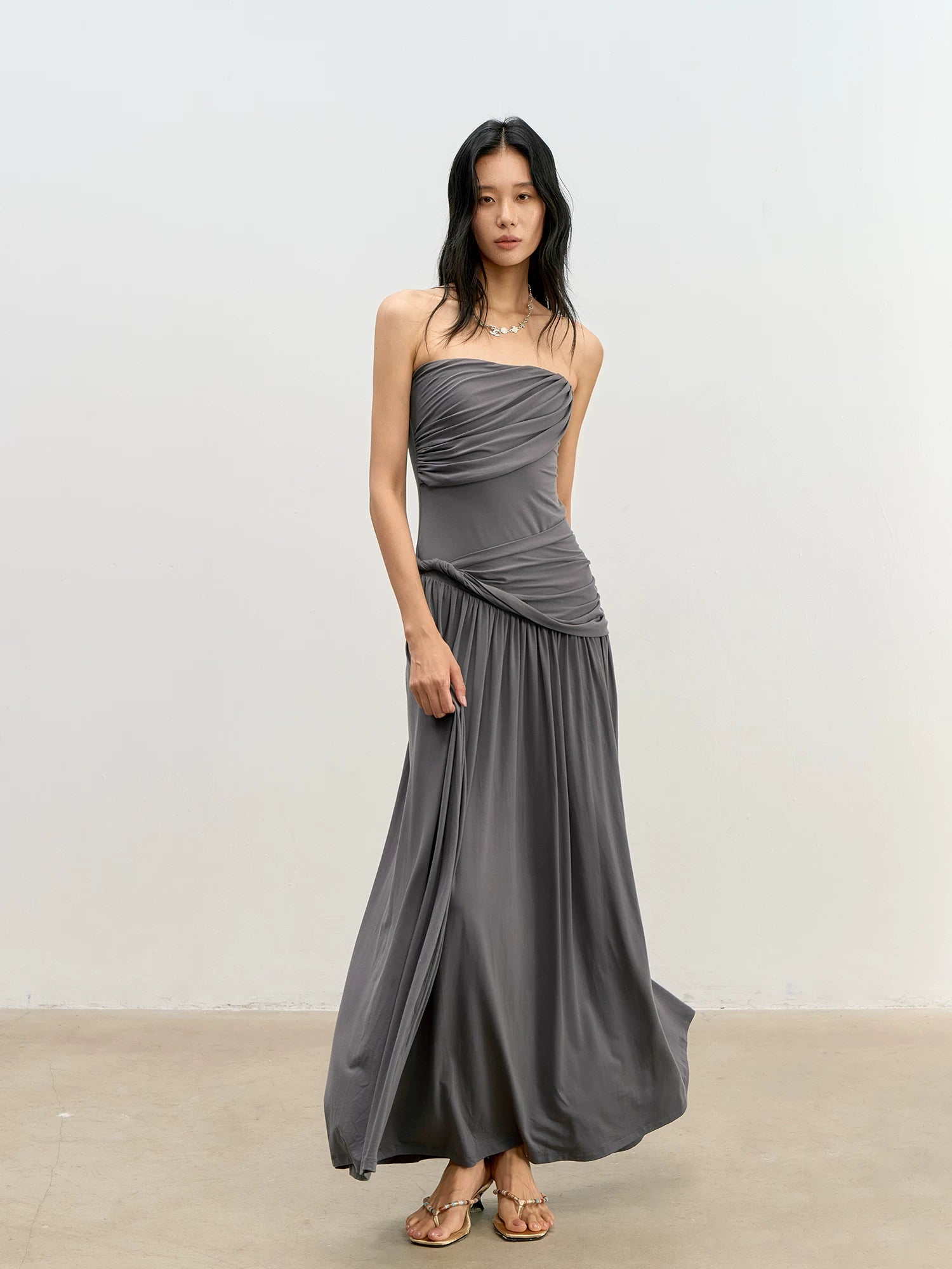 Lyocell Twist Maxi Dress