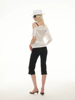 Asymmetric Lace Layer Top