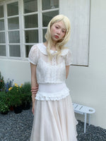 Floral Peter Pan Collar Ruffle Set