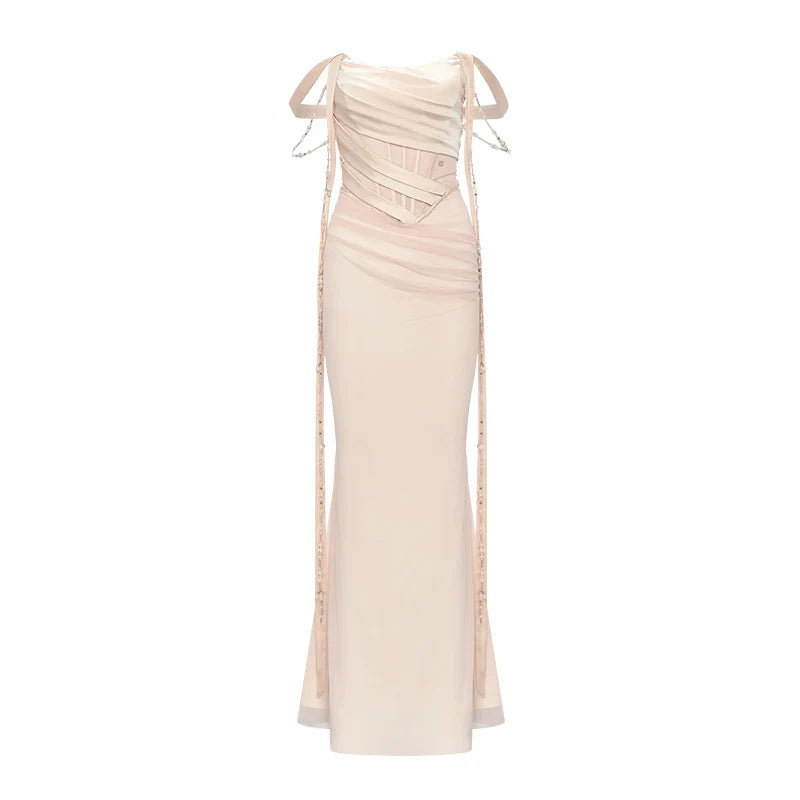 Pearl Strap Mermaid Dress
