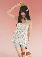 Bow Polka Dot Tube Top