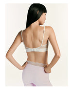 Mesh Cutout Layered Triangle Bra
