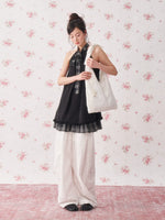 Black Ruffle Plaid Halter Dress