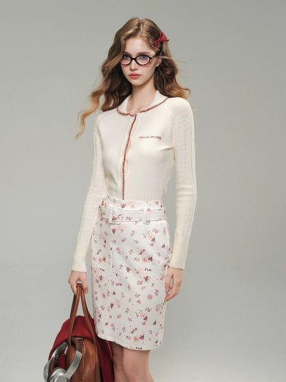Rose Printed Sweatshirt Set