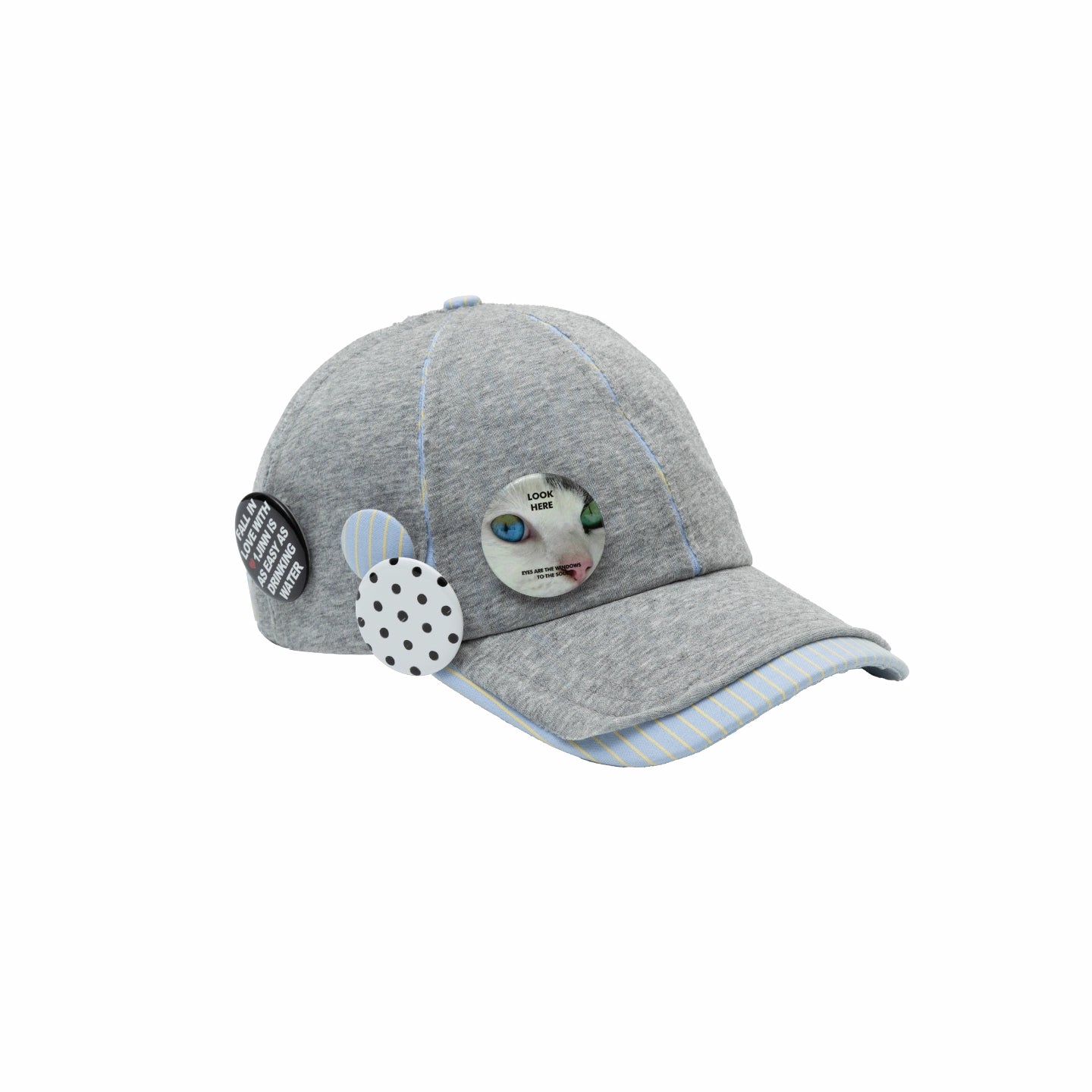 Plaid-Panel Badge Baseball Cap
