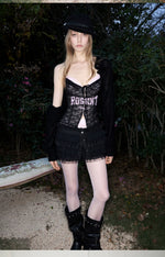 Lace Print Corset Top