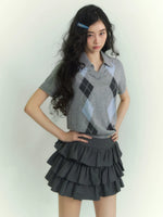 Argyle Contrast Polo Tee