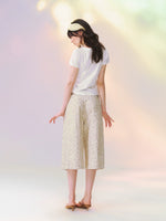 Spotted Deer Denim Shorts