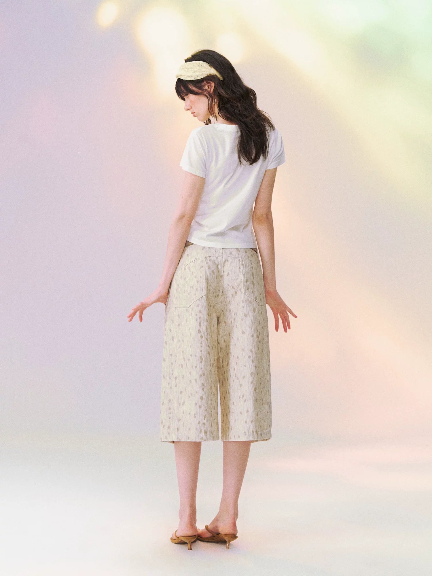 Spotted Deer Denim Shorts