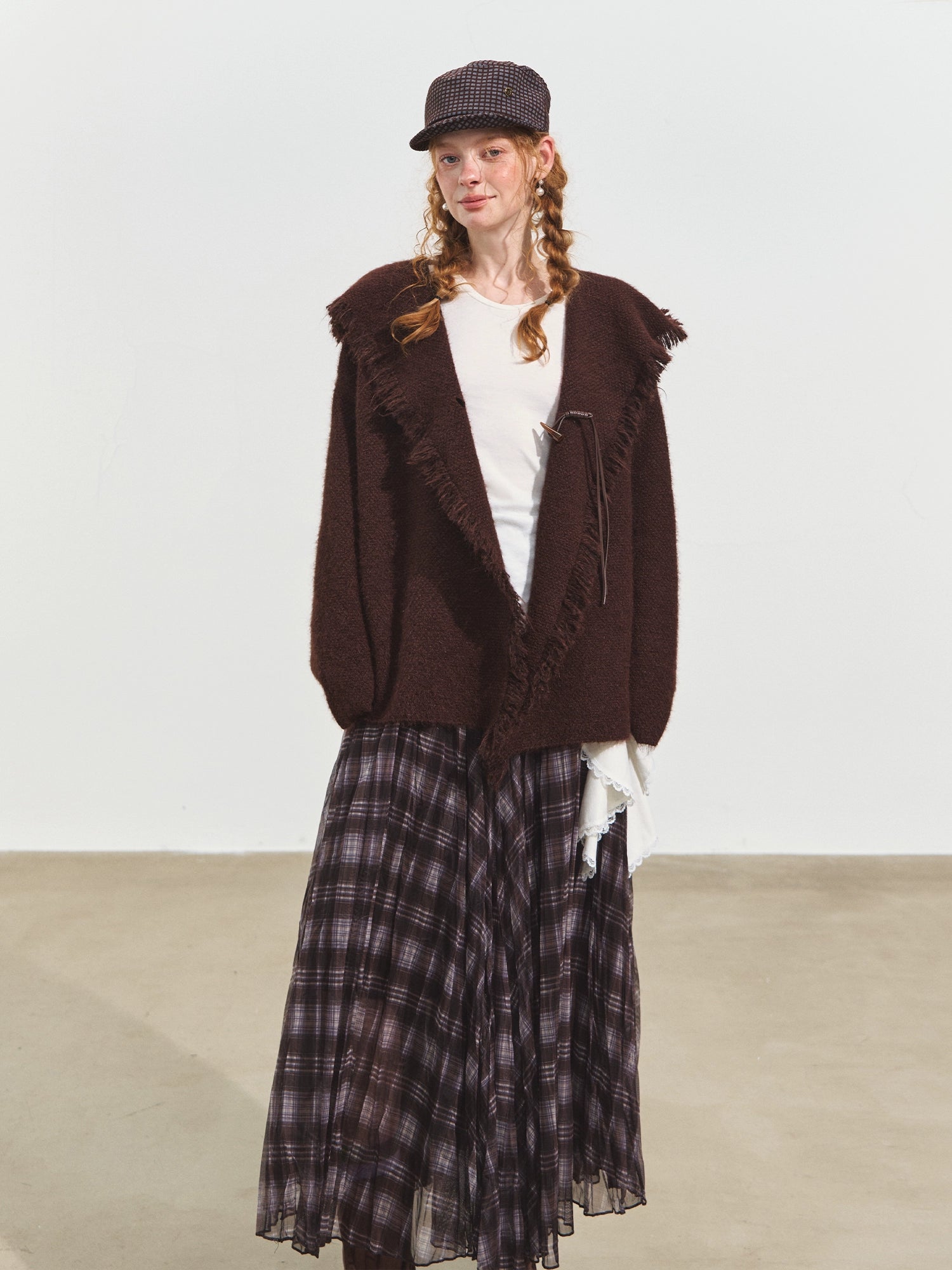 Tassel Hooded Cardigan