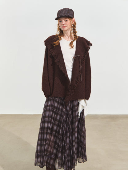 Tassel Hooded Cardigan