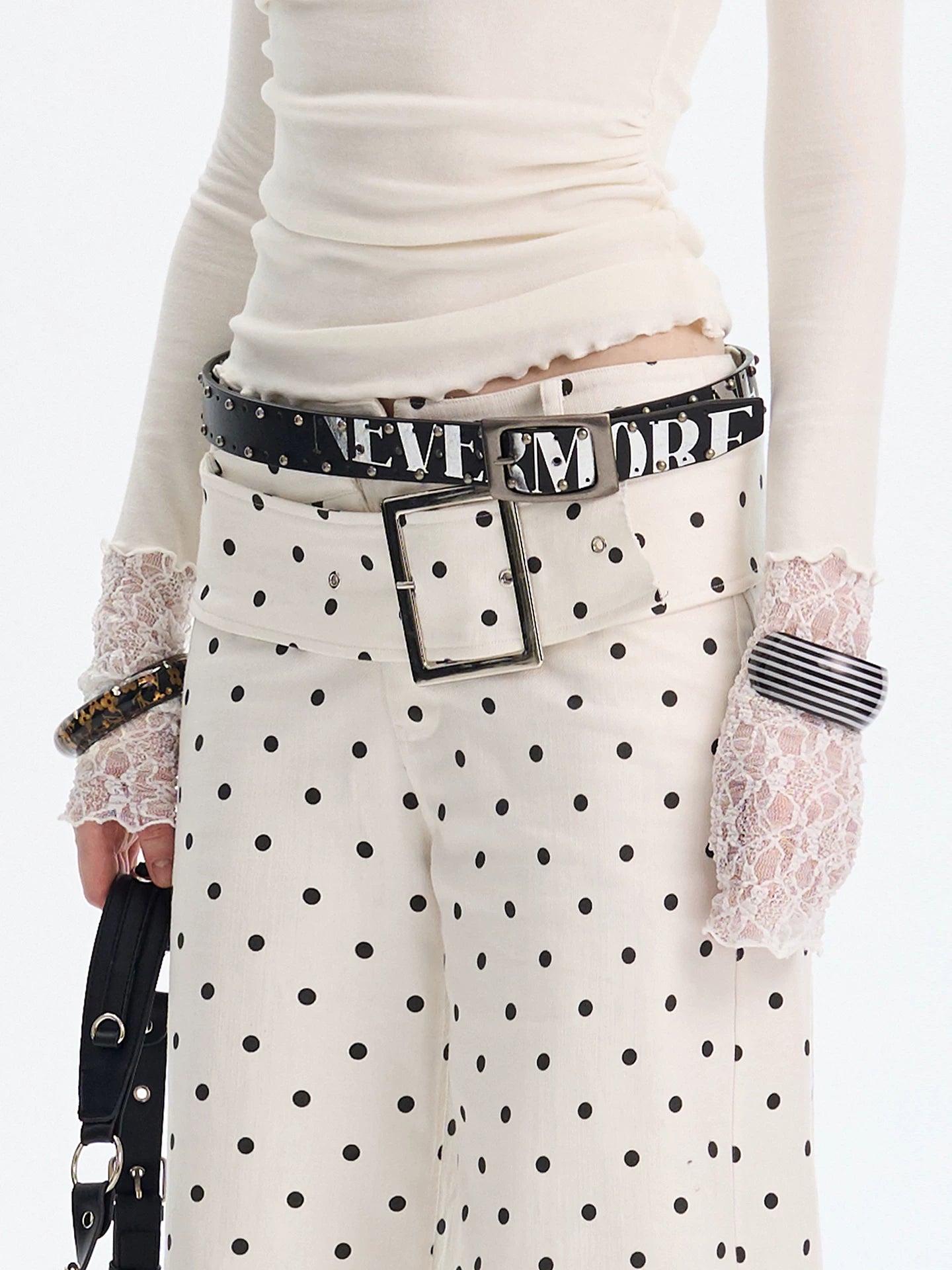 Black Rivet Punk Belt