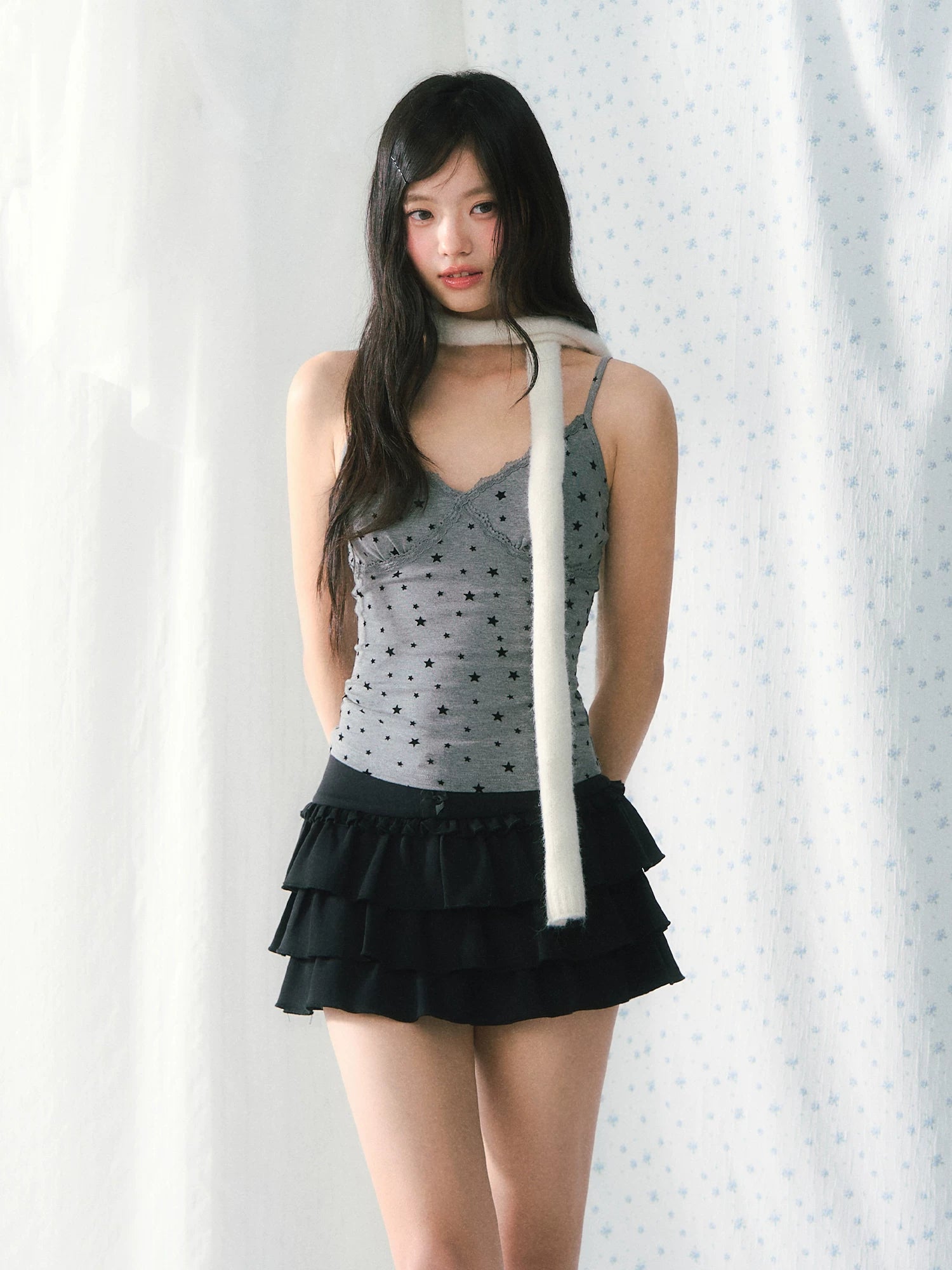 Lace Star Flocked Camisole