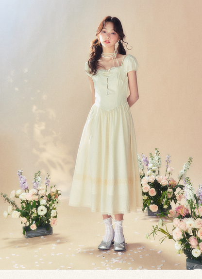 Lace Square Neck Dress