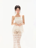 Lace Mermaid Midi Skirt