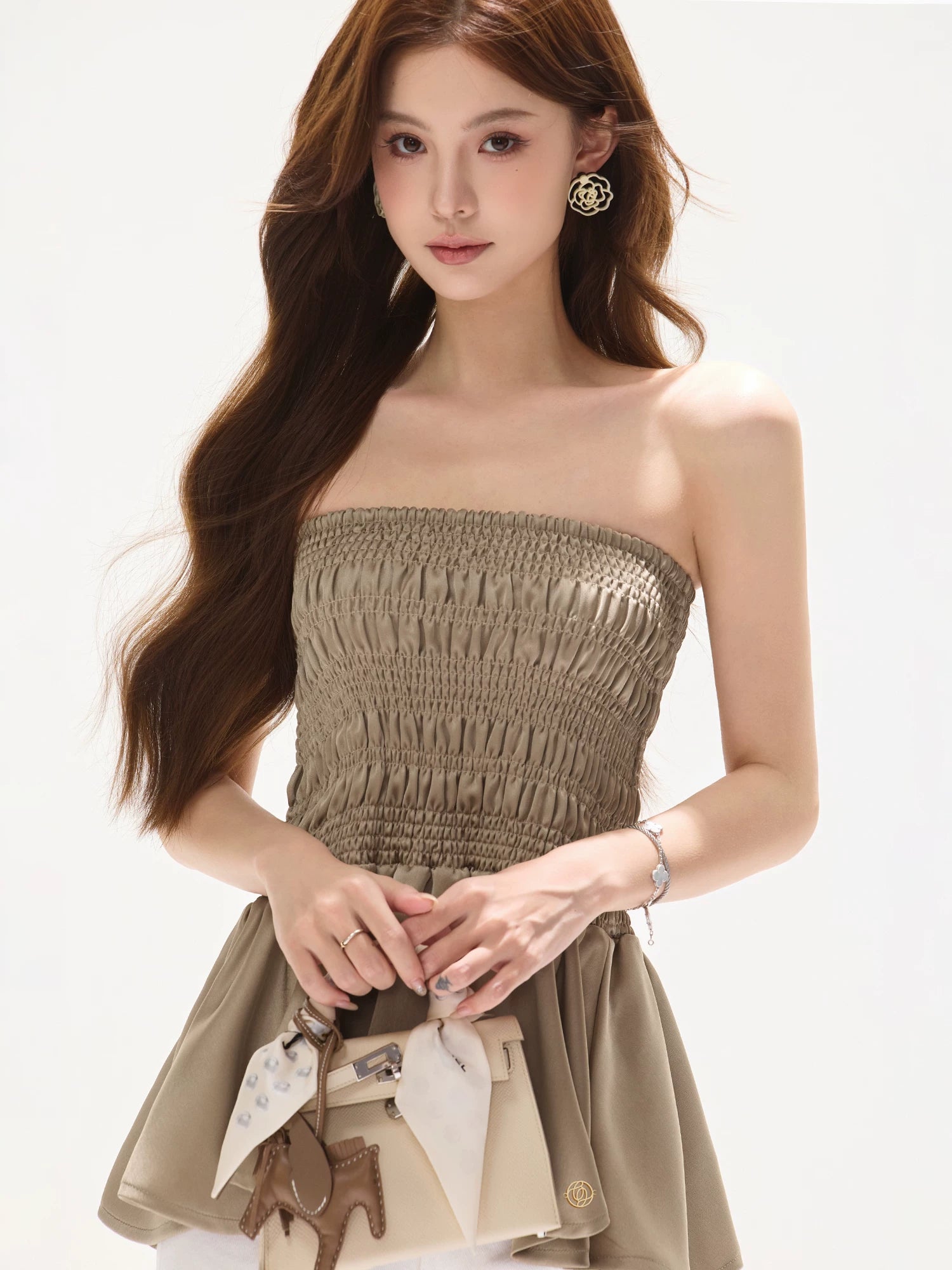 Convertible Ruffle Mini Dress