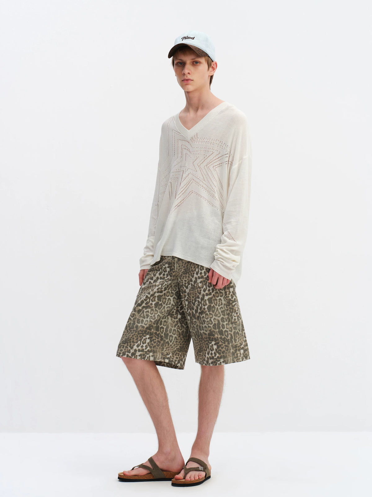 Leopard Print Cargo Shorts