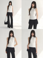 White Metal-Button Vest