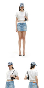 Pony Knit Cropped Tee