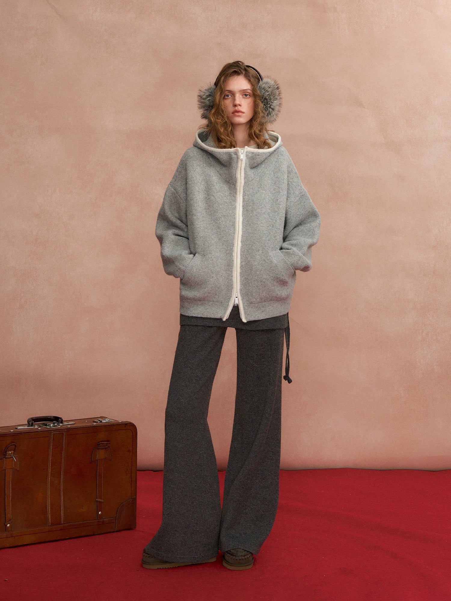 Detachable Drape Micro-Flare Pants