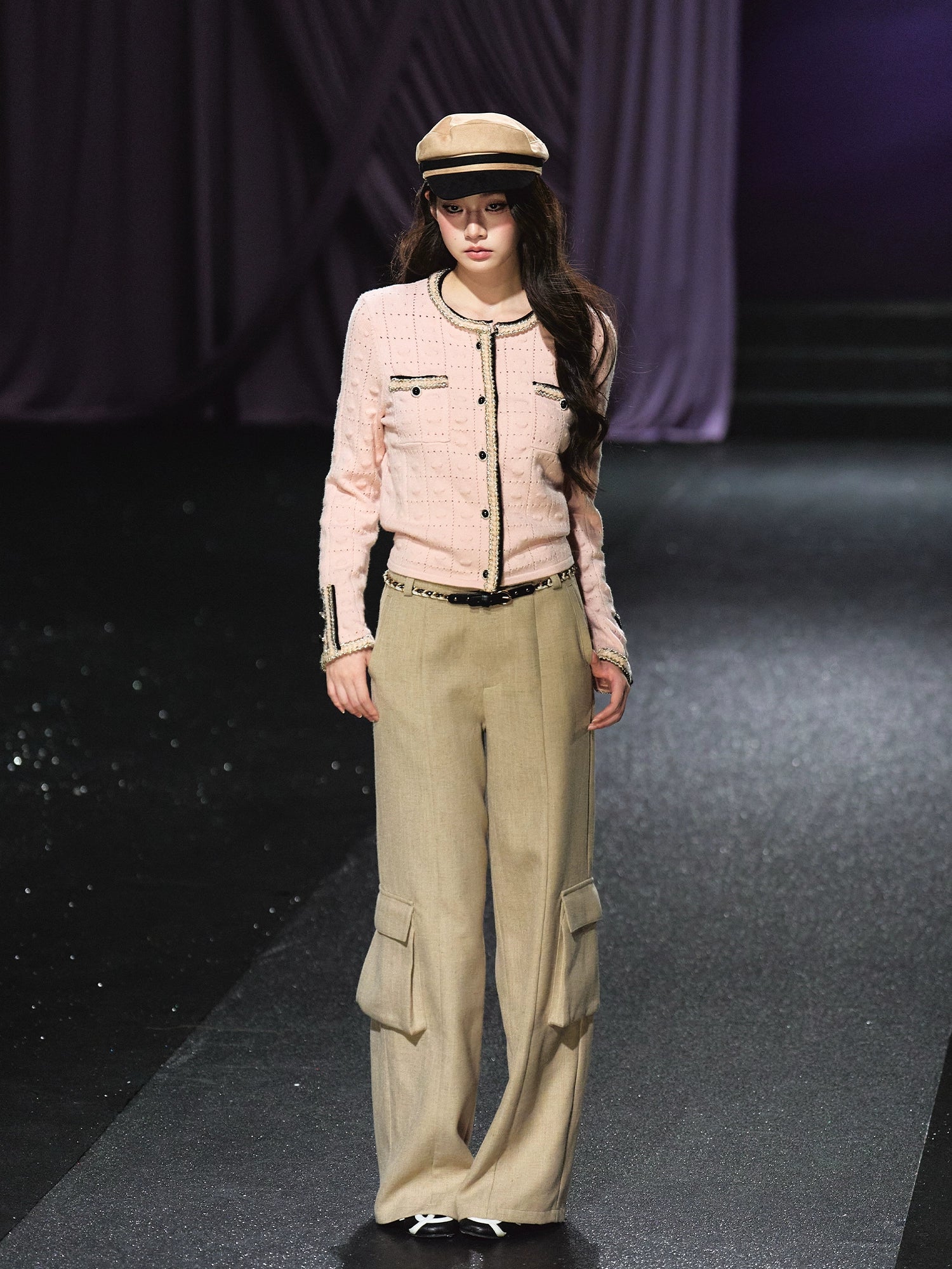 Belted Utility Wide-Leg Trousers