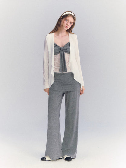 Draped Ruffle Cardigan