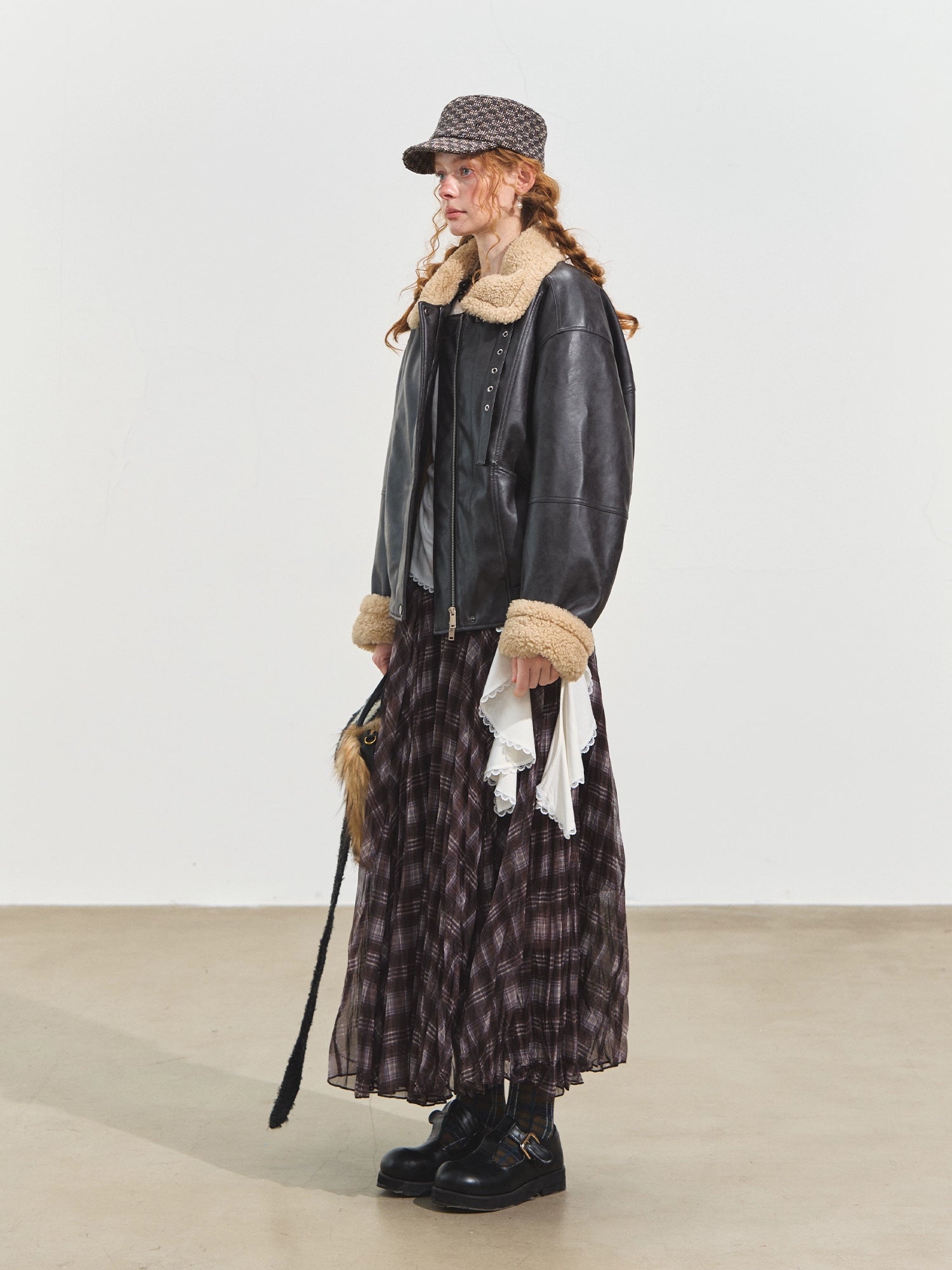 Black Shearling Moto Jacket