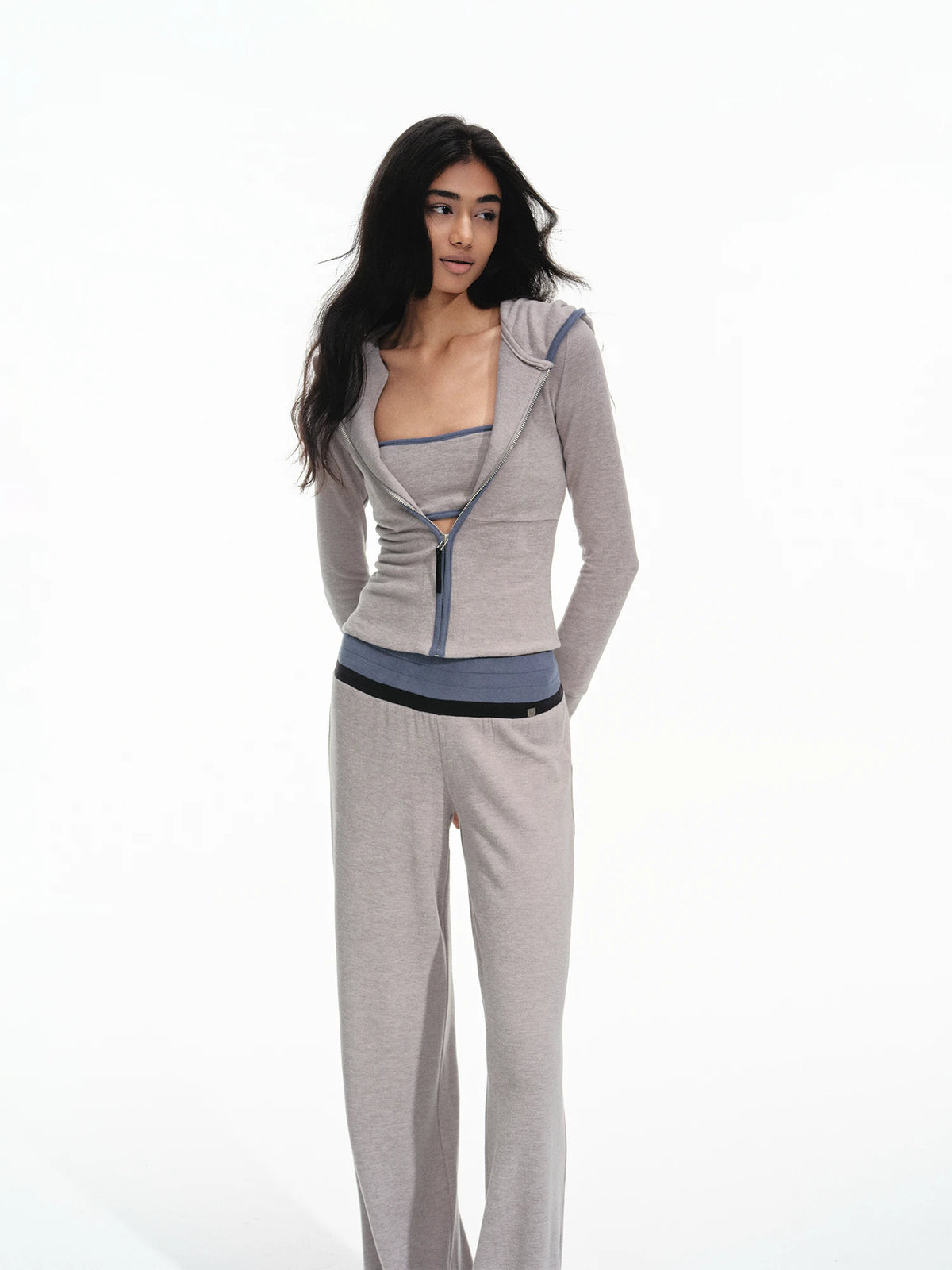 Contrast Hooded Lounge Set