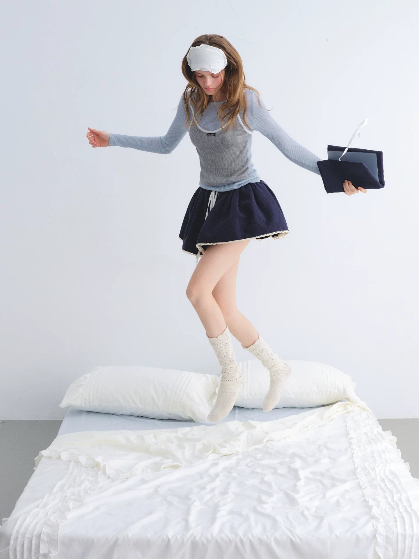 Contrast Layered Knit Top