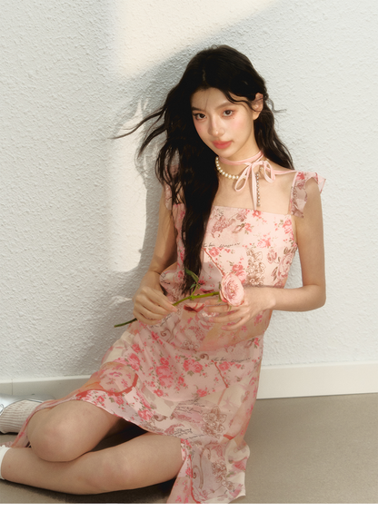 Floral Spaghetti Strap Dress