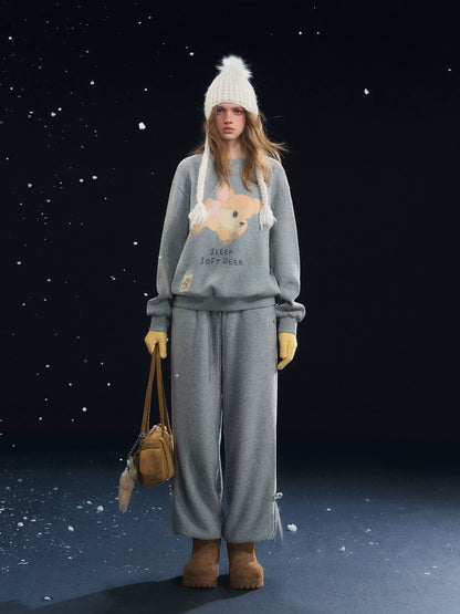 Fleece Cuffed Lantern Casual Pants