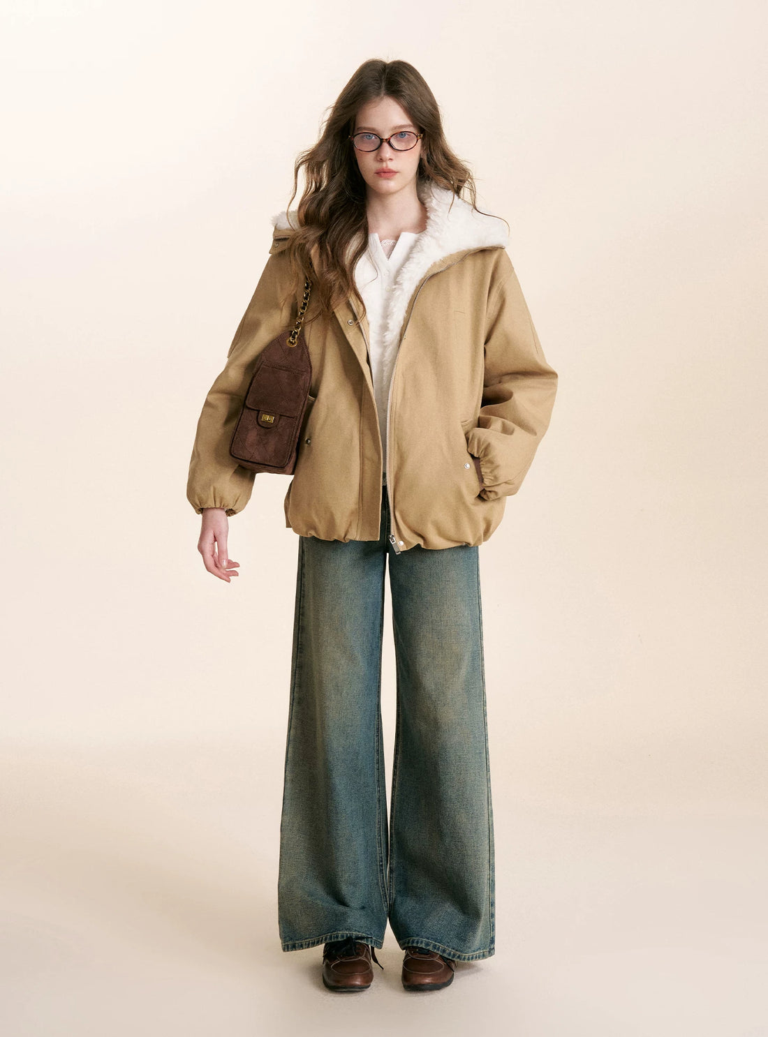 Shearling Collar Parka Jacket