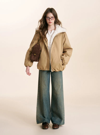 Shearling Collar Parka Jacket