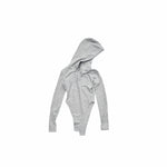Letter Embroidery Hooded Bodysuit