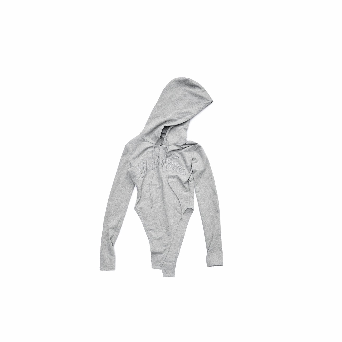 Letter Embroidery Hooded Bodysuit