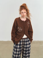 "Birds & Butterflies" Embroidered Cardigan