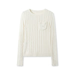 Black & Blue Cable-Knit Sweater