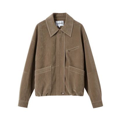 Suede Fog Oversized Jacket