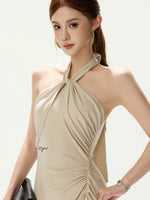 Twist Halter Maxi Dress