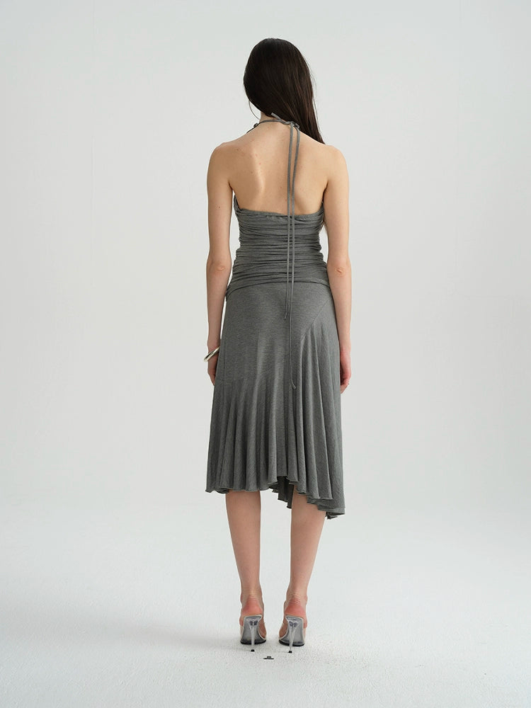 Grey Beaded Woven Strap Vacation Set