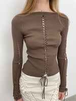 Black Coffee Reversible Tie Sweater